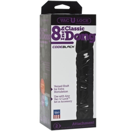Фаллос-насадка Vac-U-Lock 8&quot; Classic Dong CodeBlack 